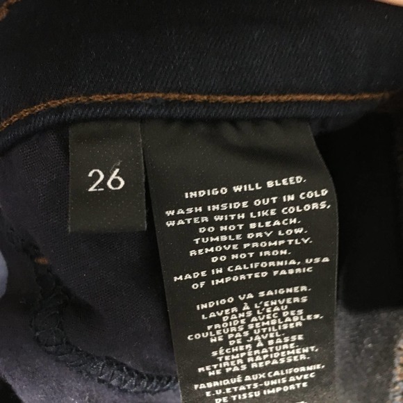 J Brand Women's Skinny Leg Jeans Size 26 Blue Dark Wash Low Rise Style 811T289 - Picture 6 of 9